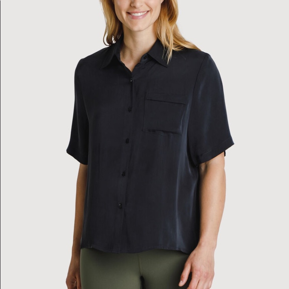Kit & Ace Bike to Office Silk Blouse (white)